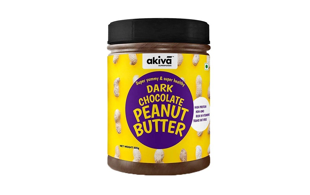 Akiva Dark Chocolate Peanut Butter    Plastic Jar  500 grams